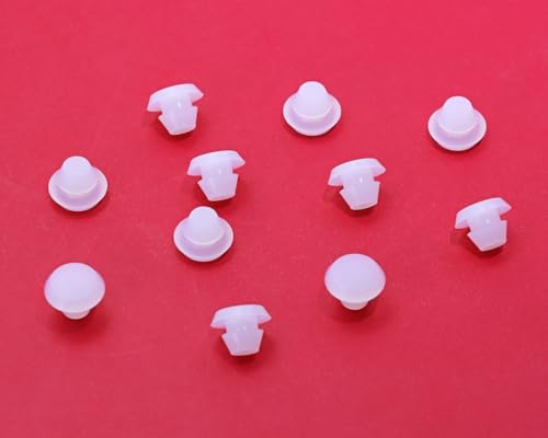 Image of ONLYKXY 10 Pcs Clear Silicone Round Snap in Type Locking Furniture Hole Plugs Button Protective Cover Cap Head,Universal (5mm /0.19inch)