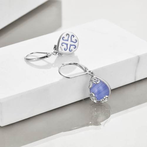 Boucles d'oreilles goutte en argent filigrane et cristal d'exception - 5