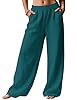 LOMON Linen Pants Women Wide Leg Palazzo Summer Fl... #1