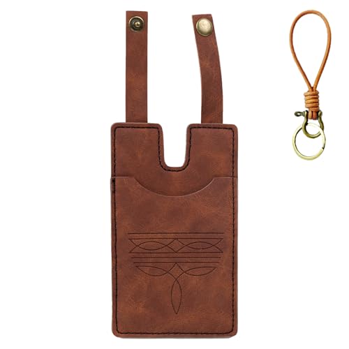 2025 Fashion Leather Wallet, Handcrafted Leather Boot Credit Card Holder for Women, Small Wallets with Snap Fastening (Brown)