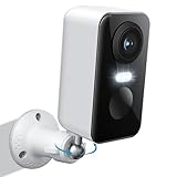 Socheerfull 2K Überwachungskamera Aussen | Innen Akku Bewegungserkennung, Lange Zeit Standby mit Nachtsicht in Farbe und 2 Wege Audio, Wi-Fi 6