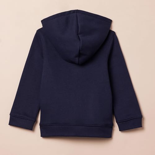 Image of Amazon Essentials Girls and Toddlers' Fleece Zip-Up Hooded Sweatshirt with Lined Hood and Rib Knit Detail