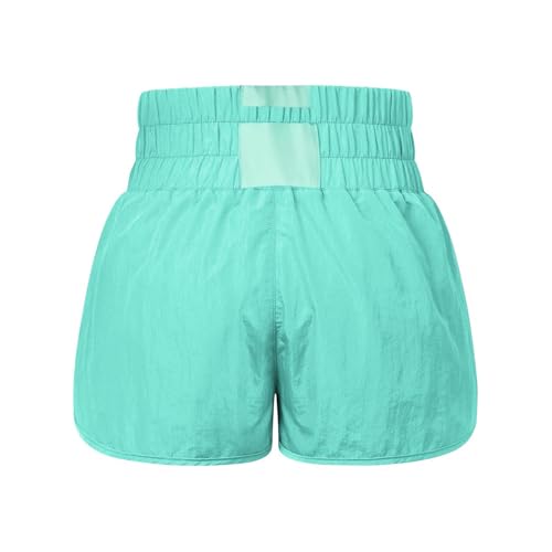 Youth Kids Girls Athletic Shorts Basketball Sport Workout Quick-Dry Short Pants Sweatpants Solid High Waist Bottoms3