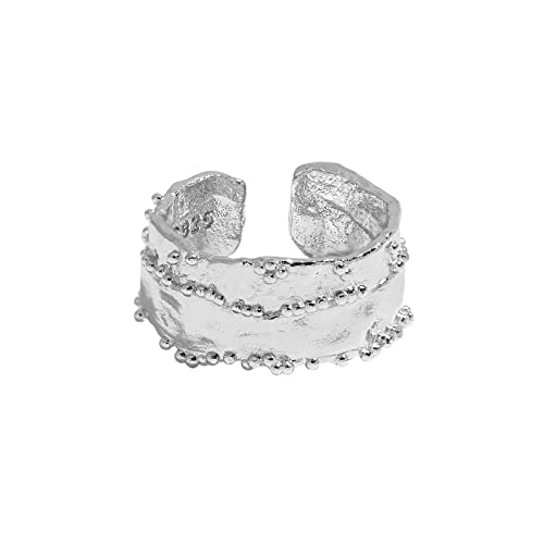 Bague ajustable pour femme cadeau idéal bague ouverte vintage en argent S925