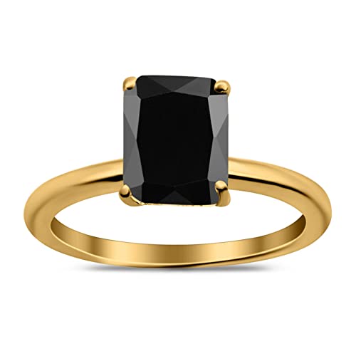 Blue Apple Co. Emerald Cut Cubic Zirconia Cathedral Solitaire Wedding Engagement Ring 925 Sterling Silver Center Stone-(7mmx5mm)2