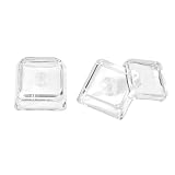 12Pcs Double-Layer Crystal Transparent Keycaps, Custom Blank Cover Cap for DIY Removable Stickers or Scraps of Paper, XDA Profile Backlit Keycap for Cherry MX Switches Mechanical Keyboard (12)