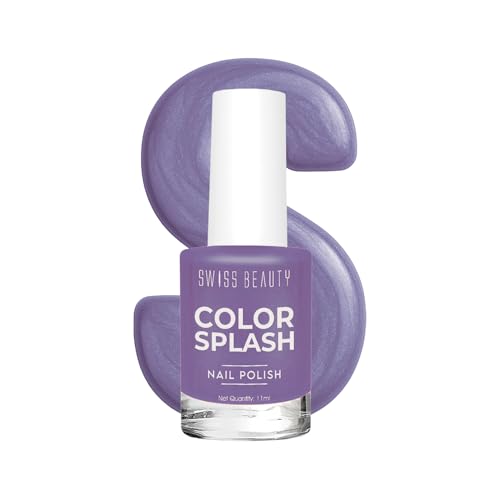 Image of Swiss Beauty Color Splash Nail Polish - Long-Lasting, Glossy - 11 ML, Grape Punch