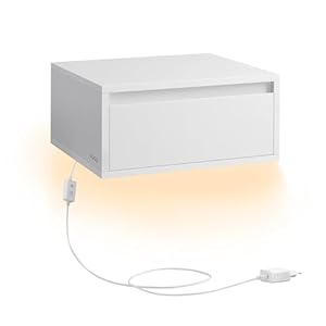 VASAGLE Hängender Nachttisch mit Schublade LET654W01