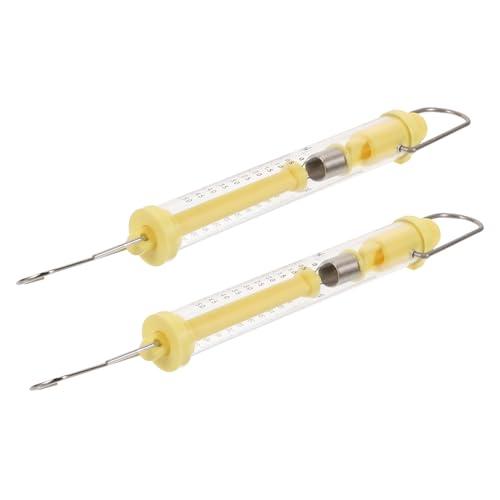 HOMOCONO 2pcs Force Meter Spring Scales Mechanical Hanging Scales for Experiment Teaching Tools Random Color