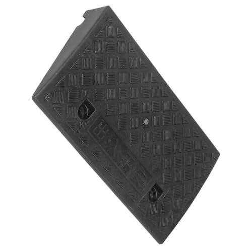 HOLIDYOYO Rampe d'Accès en Caoutchouc Noire 6 CM Hauteur Tapis de Seuil pour Voiture Protection d'Allée Antidérapante Rampe de Trottoir pour Fauteuil Roulant et Robot Aspirateur Usage