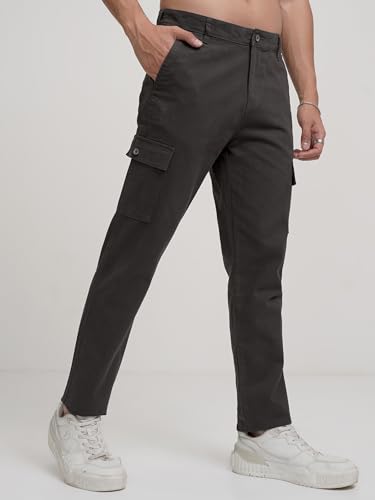 Image of Highlander Men's Tapered Fit | Cargo Trousers | Sleek & Functional | Utility Pockets | Trouser for Men | Men Trousers