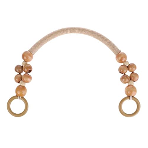 Correa de cuerda de madera para bolso de mano, de acero inoxidable Cover