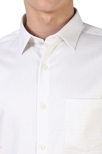 Image of Peter England Men White Regular Fit Formal Shirt