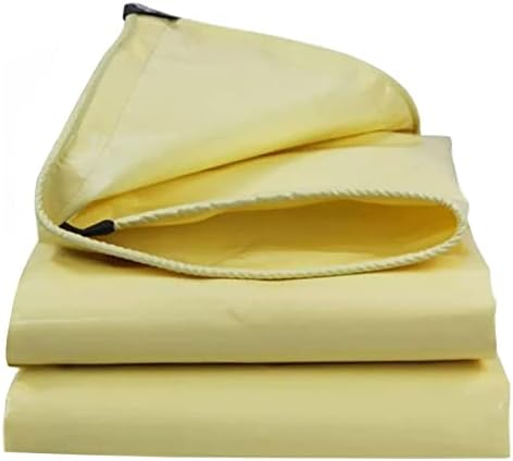 3x6m Tarpaulin Heavy Duty 500g/㎡ Waterproof Tarp Large Ground Camping Sheet with Eyelets for Outdoor Furniture Caravan Car Cover, Beige (Size : 1x2m)