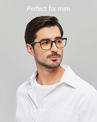 Image of ANRRI Blue Light Blocking Glasses Anti Eyestrain Lens Lightweight Black Grey Frame Eyeglasses Men /Women