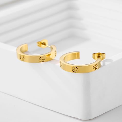 Ladies' Love Friendship Earrings Ring Earrings Stainless Steel Durable Low Allergy Friendship Jewelry Birthday Graduation Wedding Ladies Christmas Gift3