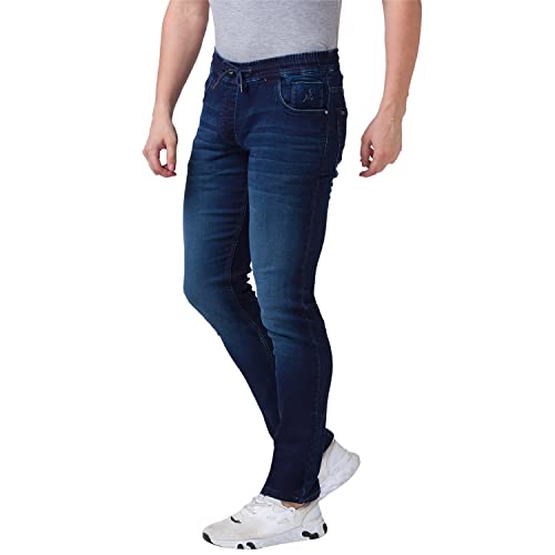 Image of Parx Cotton Dark Blue Denim Jeans for Men