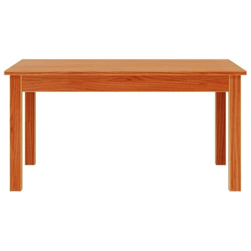 Table basse marron ciré 80x50x40 cm table de salon stable en bois - 7