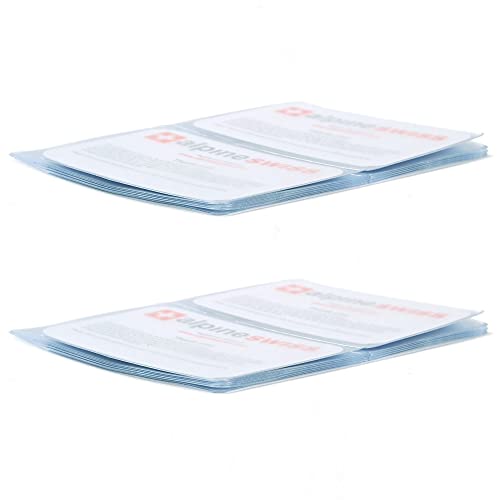 Alpine Swiss Set of 2 Hipster Wallet Plastic Inserts 6 Page Picture Card Holders3