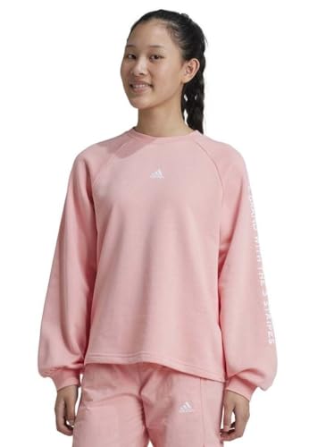 adidas Sweat-Shirt Street Jam Crew pour Filles (1 pièce), SEPISP/Blanc, 14-15 Years
