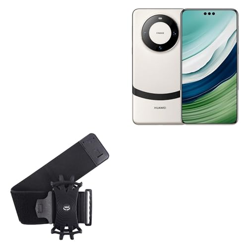 BoxWave Holster Compatible with Huawei Mate 60 Pro+ - ActiveStretch Sport Armband, Adjustable Armband for Workout and Running - Jet Black