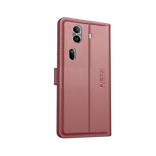 Image of AIBEX Compatible for Oppo Reno 11 Pro 5G Flip Cover Leather Finish with Magnatic Closure | Inside TPU with Card Pockets | Wallet Stand | Complete Protection Flip Case -Brown