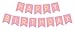 Pink Happy Birthday Bunting Banner with Shimmering Gold Letters - Birthday Decorations - 21st - 30th - 40th - 50th Birthday Party Supplies