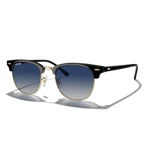 MERRY'S Classic Square Semi-Rimmed Polarized Sunglasses for Men Women S6016