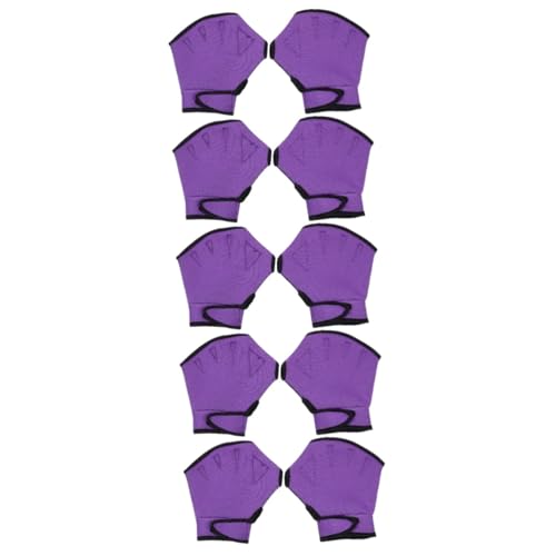 Sosoport 5 Pares Luvas De Natação Luvas De Natação Para Mulheres Treinamento De Água Mãos Palmadas R