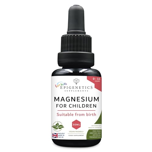 Magnesium for Kids Children & Baby 30ml | Supports Sleep & Relaxation Helps Calm & Focus Supplements for 0-11 Years | Bones Teeth & Energy | Sugar & Flavouring Free UK Made Vegan