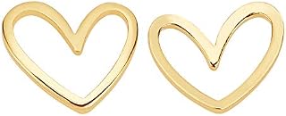 BENECREAT 20PCS 18K Gold Plated Linking Rings Brass Heart Closed Jewelry Connectors for Bracelets Necklace DIY Making, 11.5x13mm