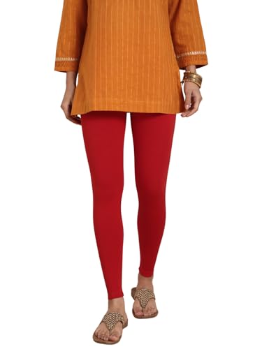 Image of TWIN BIRDS Super Stretchable Cotton Elasthane Fabric Ankle Length Leggings for Women