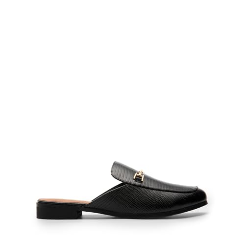 Image of DREAM PAIRS Women's Flats Slip on Comfortable Mules | Slip on Slides Buckle Lightweight Loafers Shoes for Office Work Business and Casual Wear