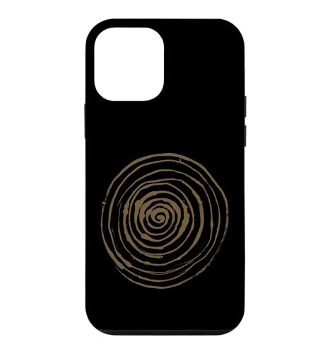 Grunge Spiral Abstract Nature Vintage y2k Earthy Brown �X�}�z�P�[�X iPhone 12 mini �p