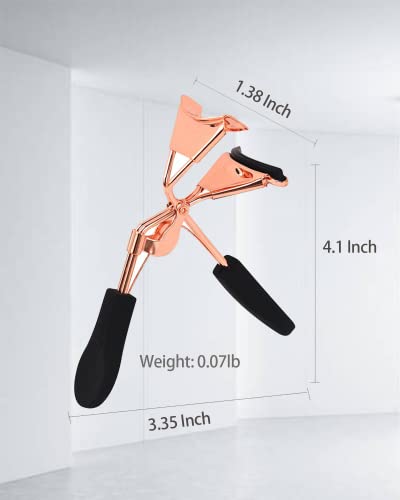 Whalrace Eyelash Curlers, Carbon Steel Eyelash Curler With Black Ps Non-Slip Handle, Lash Curler For All Eyelash Curl, Natural And Long Lasting Eye Lash Curler For Women(Rose Gold) #TOP5