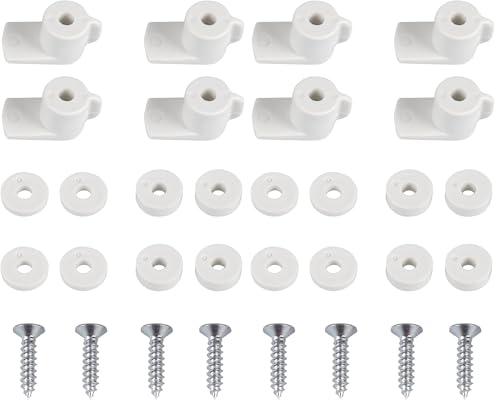 Windhager Kit de Chasse-moustiques pour fenêtres, Accessoires pour moustiquaires, pièces de Rechange pour moustiquaires, Cadre de Tension pour fenêtres, vis incluses, Montage Facile, 4 pièces, Blanc