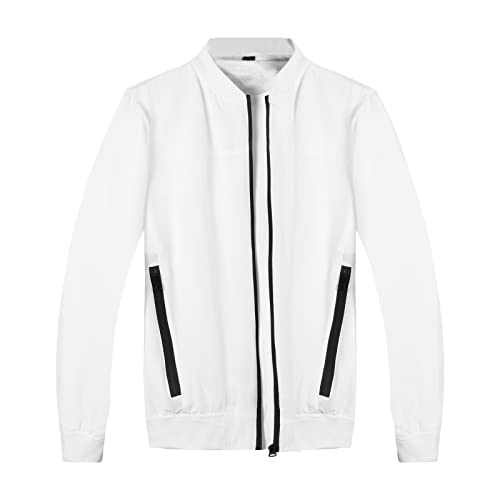 SUNDAY ROSE Mens Softshell Lightweight Bomber Jacket Slim Fit Casual Windbreaker Spring Fall Outdoor Fashion Coat