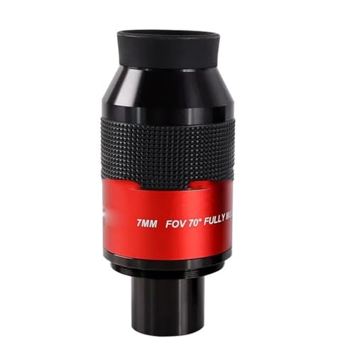 Oculaire de télescope 7mm à champ plat 70 degrés pour observation astronomique grand angle