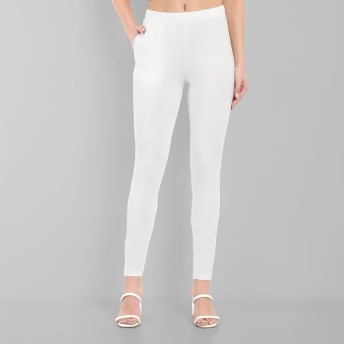 Image of ONE SKY Women Full Length Leggings | Cotton Modal Spandex Blend | High Waist Stretchable & Bio-Washed Fabric | Colour-Lock Technology | Comfortable Leggings for Women