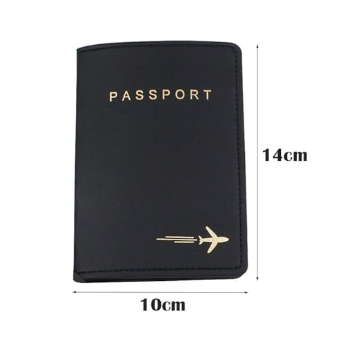 Card Case Wallet Unisex or Cover Card Holder Travel Wallet Document Bag(Black)3