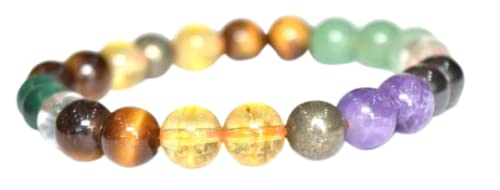 Crystal Cave Exports Money Magnet Bracelet 8MM Pyrite Citrin-Green Aventurine-Tiger eye-Crystal-Amethyst-Melecite-Magnetite Beaded Bracelets For Unisex Adult (B09LLYJ7Z9) Amazon Price History, Amazon Price Tracker