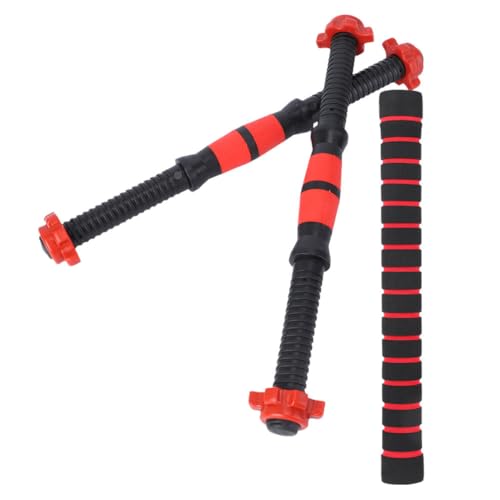 Barre d'extension pour haltères 35 cm en acier avec connecteur 40 cm et écrous de serrage