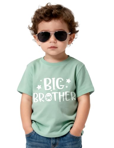 NUMYEAN Big Brother T‑Shirt for Toddler Boys – Green, 3T Size