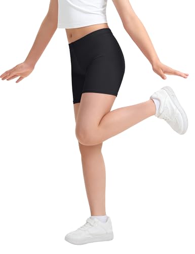 Image of KEREDA Girls Bike Shorts Cotton Cartwheel Dance Under Dress Shorts for Kids