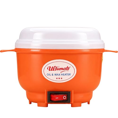 Image of Oil & Wax Heater for Melting Wax, Heating Massager Oil and Liquifying Ghee (Orange, Standard)