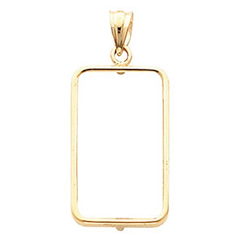 Tab Back Frame Pendant for 5-Gram Credit Suisse Coin in 14K Yellow Gold