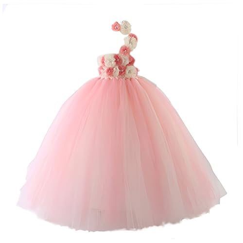 Image of TILISM Girl's Net Fit and Flare Maxi Wedding Dress | $P