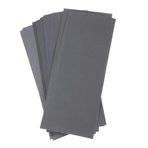 NUOBESTY 1 Juego Papel De Lija Impermeable Banda Cuatro Jumbo Papel De Lija De Grano 800 Lija Antiestática Lija Para Manualidades Papel De Lija Mojado Papel De Lija Surtido Grey 12 Hojas
