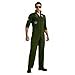Top Gun Secret Wishes Flight Suit, Green Khaki, Standard Costume