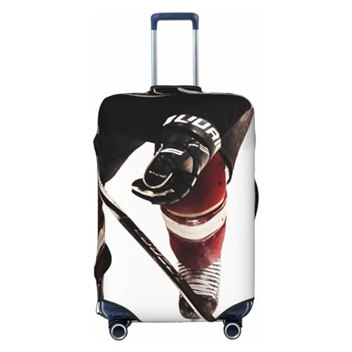 Luggage Cover Elastic Washable Suitcase Cover Dustproof Suitcase Protector Personalized Ice Hockey Pattern Travel Luggage Baggage Covers For 18-32 Inch